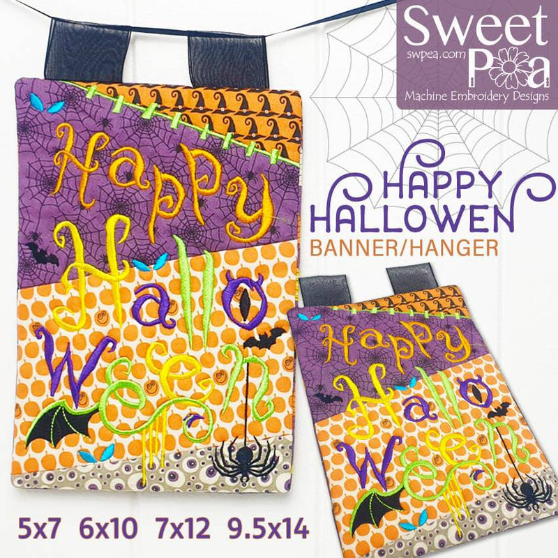 Happy Halloween Banner/Hanger 5x7 6x10 7x12 9.5x14