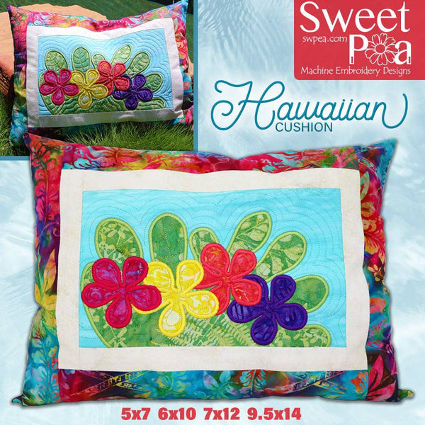 Hawaiian Cushion 5x7 6x10 7x12 9.5x14 - Sweet Pea