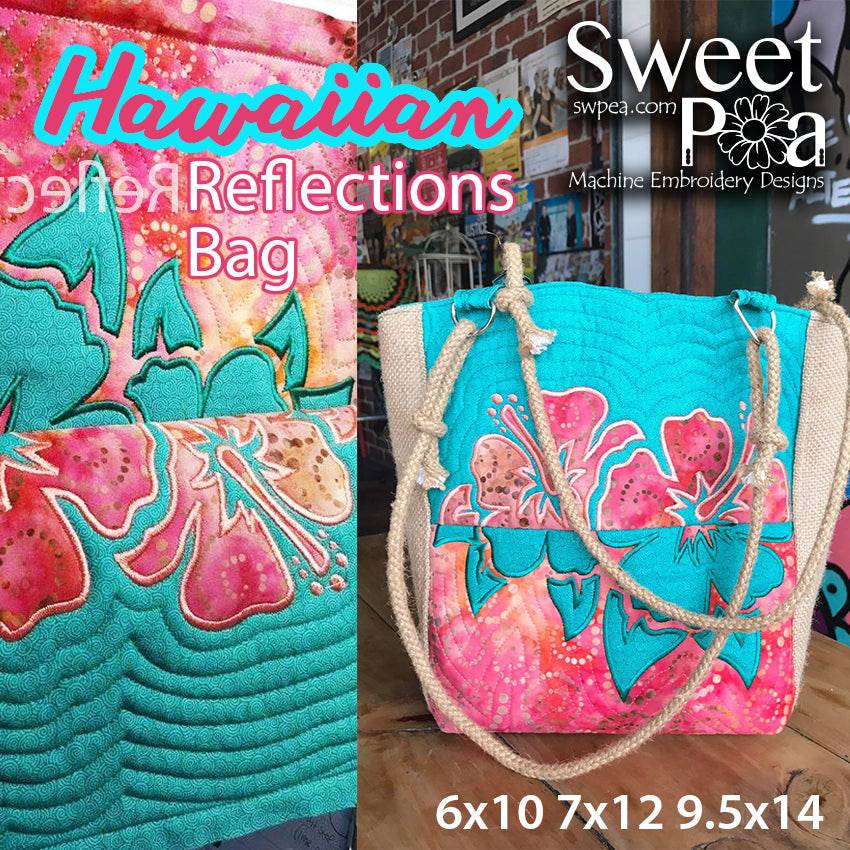 Embroidery Design ITH - Hawaiian Reflections Bag