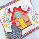 Hen House Cushion 5x7 6x10 7x12 - Sweet Pea In The Hoop Machine Embroidery Design