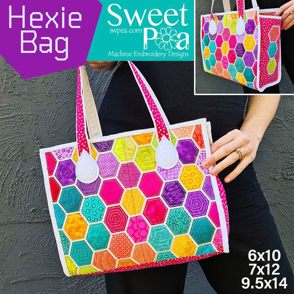 Hexie Bag 6x10 7x12 9.5x14 - Sweet Pea