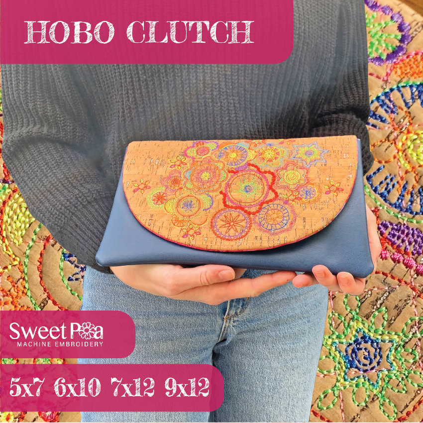 Hobo Clutch Bag 5x7 6x10 7x12 9x12 - Sweet Pea Australia In the hoop machine embroidery designs. in the hoop project, in the hoop embroidery designs, craft in the hoop project, diy in the hoop project, diy craft in the hoop project, in the hoop embroidery patterns, design in the hoop patterns, embroidery designs for in the hoop embroidery projects, best in the hoop machine embroidery designs perfect for all hoops and embroidery machines