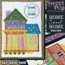 Home Sweet Home Mug Rug 5x7 6x10 7x12 - Sweet Pea