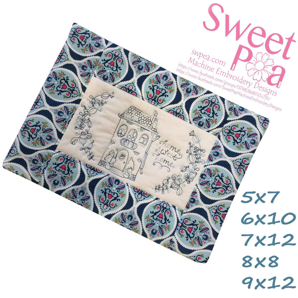 Home Sweet Home Cushion 5x7 6x10 7x12 8x8 and 9x12 - Sweet Pea