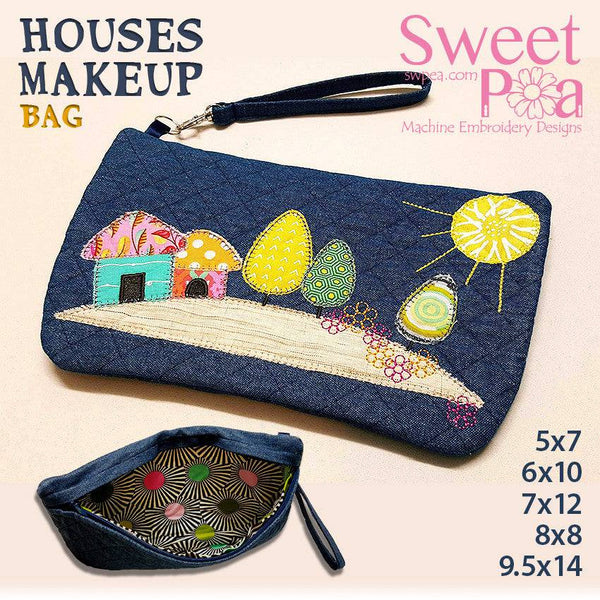 5x7 Quilted Zippered Pouch Set in the hoop - GG Designs Embroidery