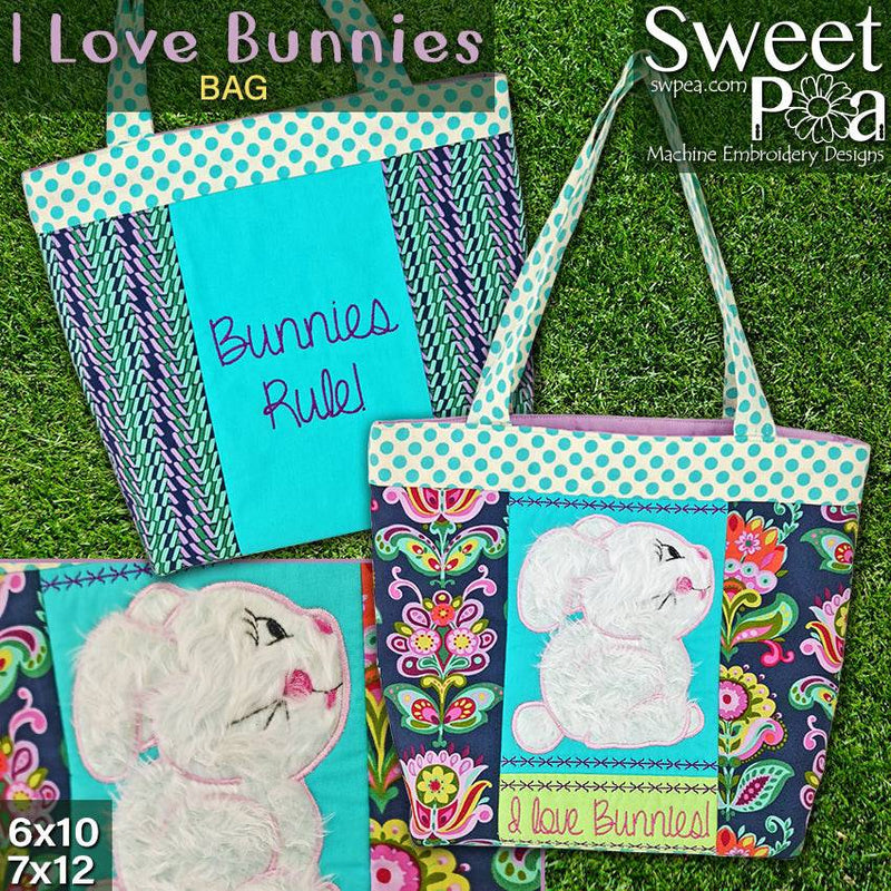 I Love Bunnies Bag 6x10 7x12 - Sweet Pea
