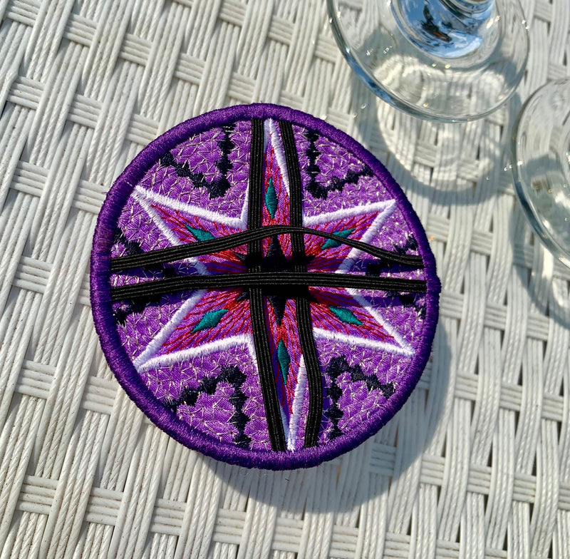 Star Wine Coasters 4x4 - Sweet Pea