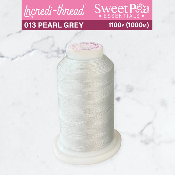 Incredi-Thread™ Spool  - 013 PEARL GREY - Sweet Pea In The Hoop Machine Embroidery Design