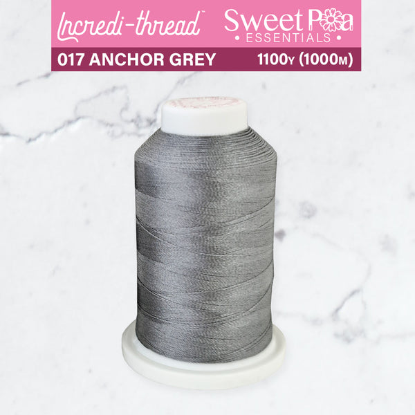 Incredi-Thread™ Spool  - 017 ANCHOR GREY - Sweet Pea In The Hoop Machine Embroidery Design