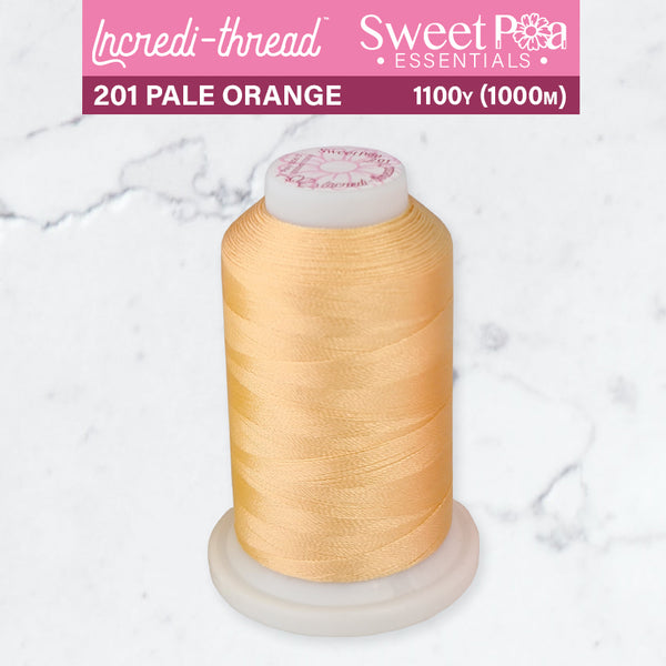 Incredi-Thread™ Spool  - 201 PALE ORANGE - Sweet Pea In The Hoop Machine Embroidery Design