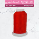 Incredi-Thread™ Spool  - 303 FIRE RED - Sweet Pea In The Hoop Machine Embroidery Design