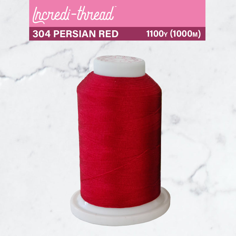 Incredi-Thread™ Spool  - 304 PERSIAN RED - Sweet Pea In The Hoop Machine Embroidery Design