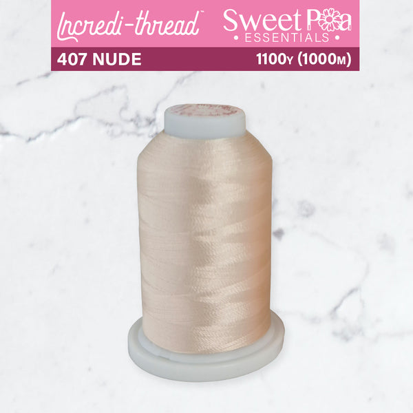Incredi-Thread™ Spool  - 407 NUDE - Sweet Pea In The Hoop Machine Embroidery Design