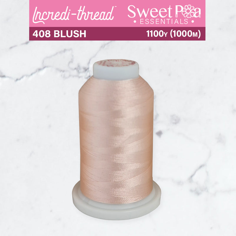 Incredi-Thread™ Spool  - 408 BLUSH - Sweet Pea In The Hoop Machine Embroidery Design