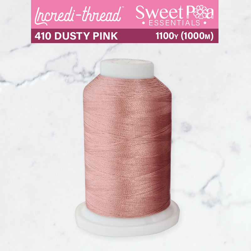 Incredi-Thread™ Spool  - 410 DUSTY PINK - Sweet Pea In The Hoop Machine Embroidery Design