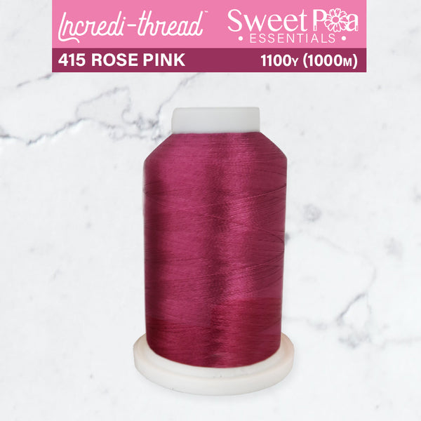 Incredi-Thread™ Spool  - 415 ROSE PINK - Sweet Pea In The Hoop Machine Embroidery Design
