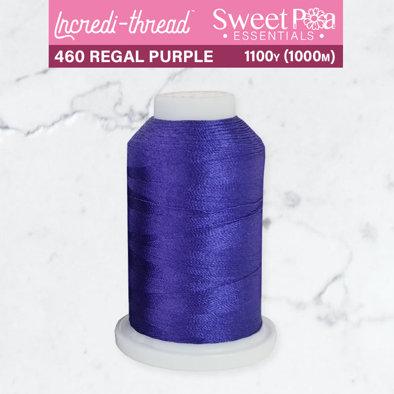 Incredi-Thread™ Spool  - 460 REGAL PURPLE - Sweet Pea In The Hoop Machine Embroidery Design
