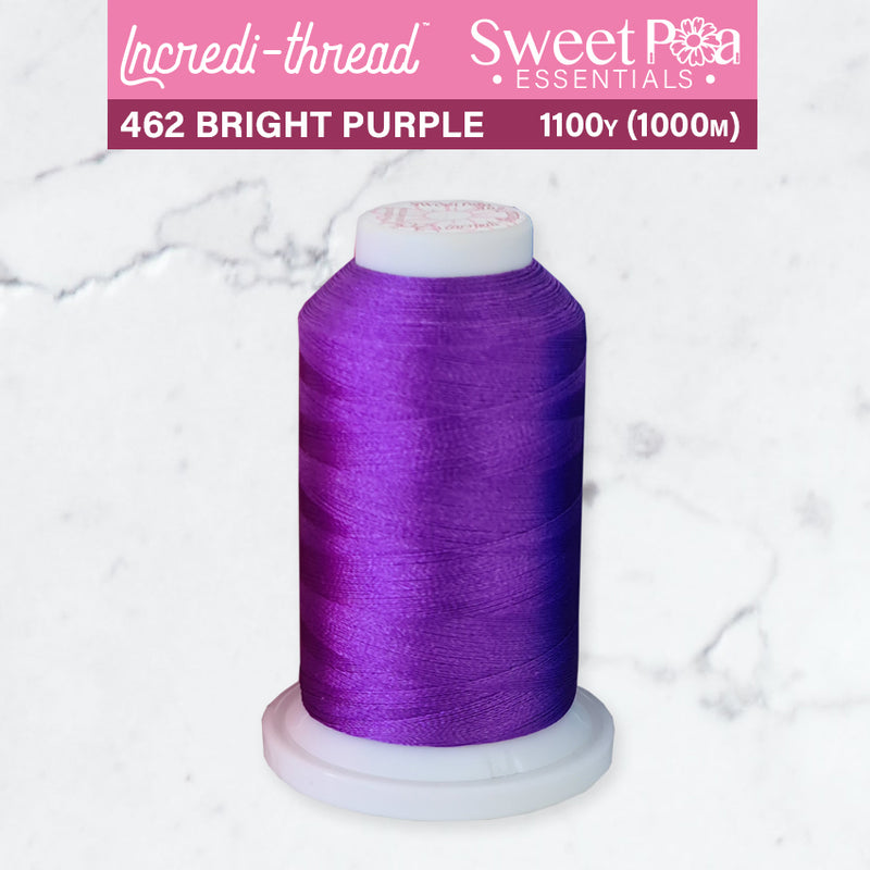 Incredi-Thread™ Spool  - 462 BRIGHT PURPLE - Sweet Pea In The Hoop Machine Embroidery Design