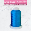 Incredi-Thread™ Spool  - 501 MEDIUM BRIGHT BLUE - Sweet Pea In The Hoop Machine Embroidery Design