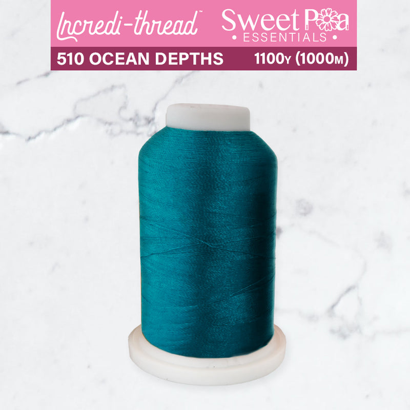 Incredi-Thread™ Spool  - 510 OCEAN DEPTHS - Sweet Pea In The Hoop Machine Embroidery Design