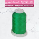 Incredi-Thread™ Spool  - 601 BRIGHT DARK GREEN - Sweet Pea In The Hoop Machine Embroidery Design