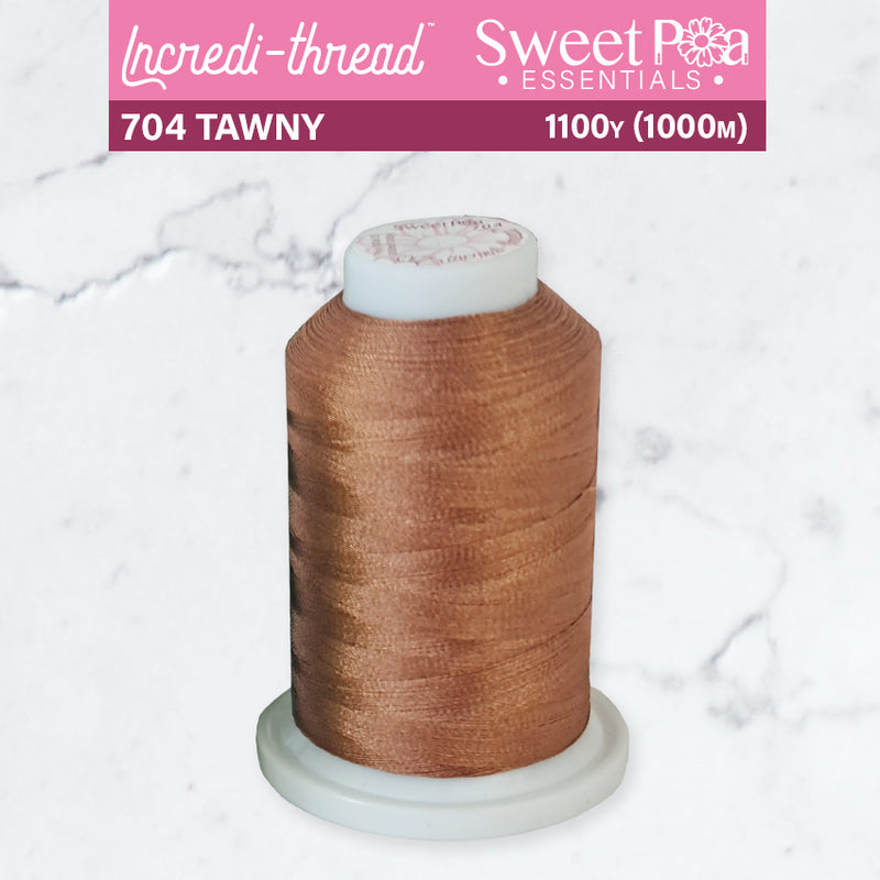 Incredi-Thread™ Spool  - 704 TAWNY - Sweet Pea In The Hoop Machine Embroidery Design