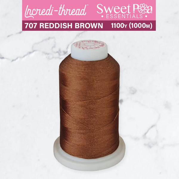 Incredi-Thread™ Spool  - 707 REDDISH BROWN - Sweet Pea In The Hoop Machine Embroidery Design