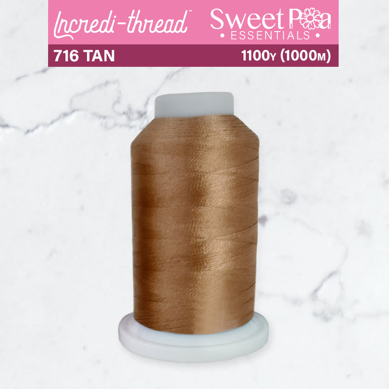 Incredi-Thread™ Spool  - 716 TAN - Sweet Pea In The Hoop Machine Embroidery Design