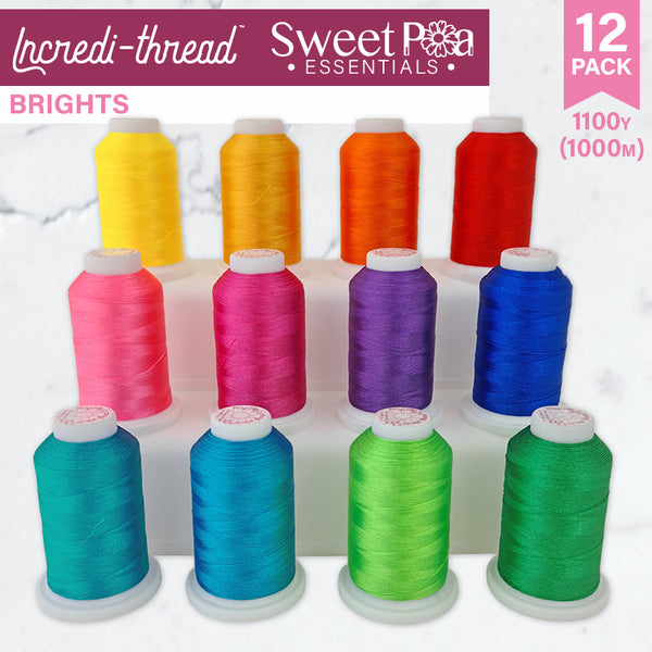 Incredi-thread™ 1000M/1100YDS 12 Pack - Brights | Sweet Pea.