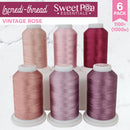 Incredi-thread™ 1000M/1100YDS 6 Pack - Vintage Rose | Sweet Pea.