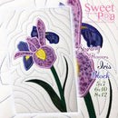 Iris Flower Block Add-on 5x7 6x10 8x12 - Sweet Pea