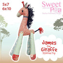 James The Giraffe Stuffed Toy 5x7 6x10 - Sweet Pea