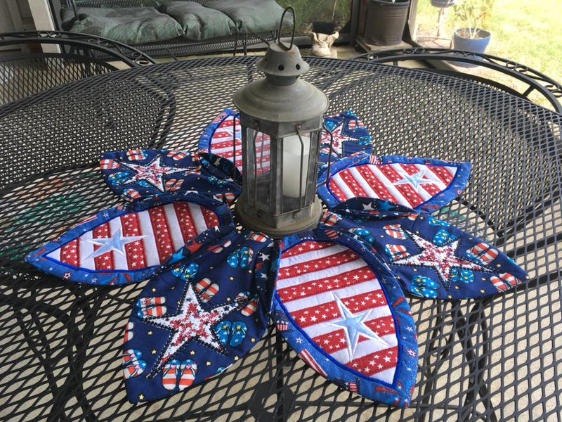 Stars and Stripes Table Centre 5x7 6x10 7x12 - Sweet Pea