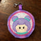 Japanese Girl Round Zipper Purse 4x4 and 5x5 - Sweet Pea