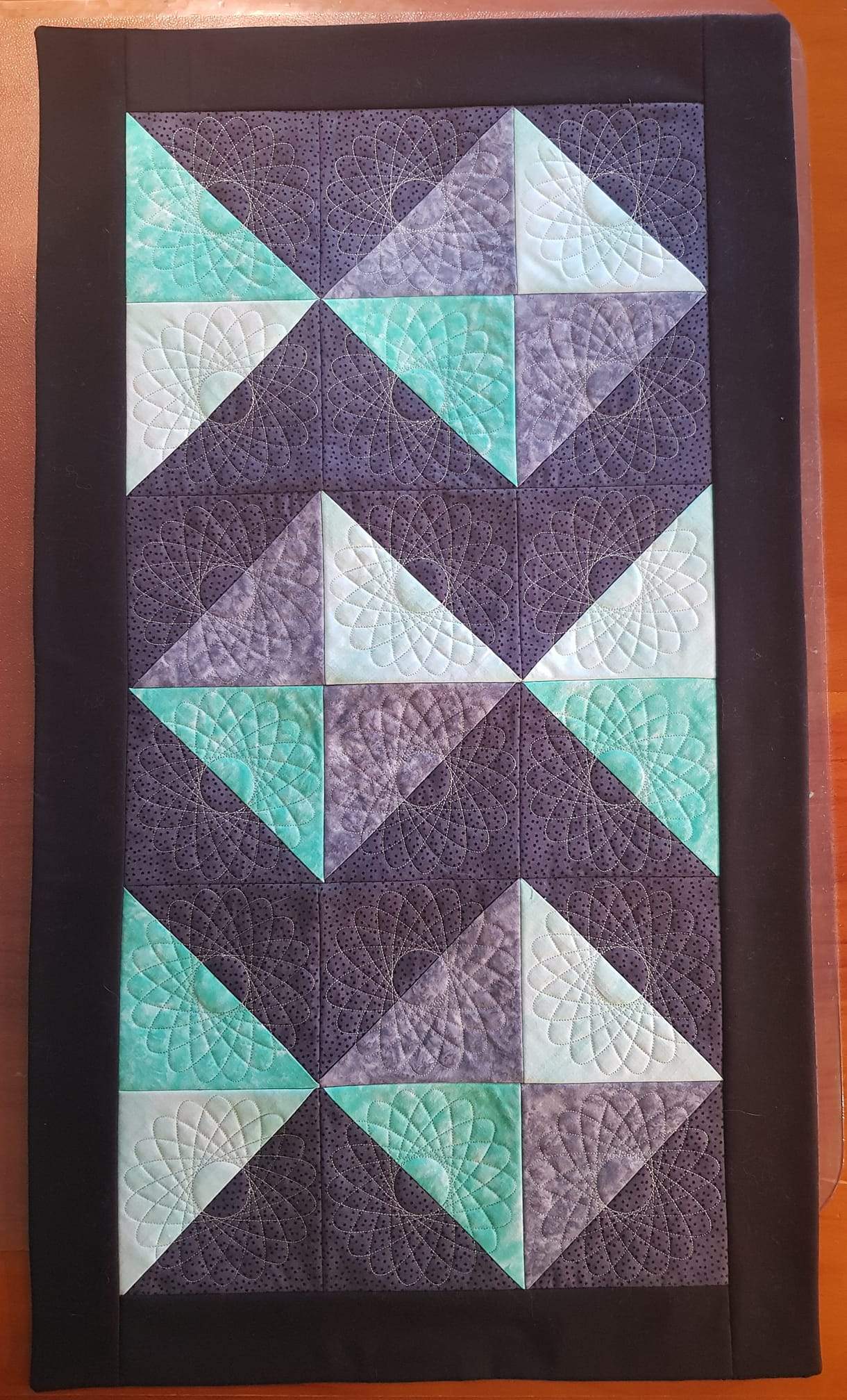 Chevron quilt block ITH in the hoop machine embroidery design