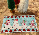 Snowman Family Outing Table Runner 5x7 6x10 7x12 - Sweet Pea In The Hoop Machine Embroidery Design hoop machine embroidery designs, embroidery patterns, embroidery set, embroidery appliqué, hoop embroidery designs, small hoop designs, the best in the hoop machine embroidery designs, the best in the hoop sewing and embroidery designs