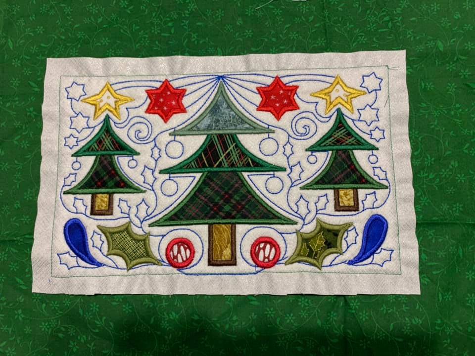 BOW Christmas Wonder Mystery Quilt Block 2 - Sweet Pea Australia In the hoop machine embroidery designs. in the hoop project, in the hoop embroidery designs, craft in the hoop project, diy in the hoop project, diy craft in the hoop project, in the hoop embroidery patterns, design in the hoop patterns, embroidery designs for in the hoop embroidery projects, best in the hoop machine embroidery designs perfect for all hoops and embroidery machines