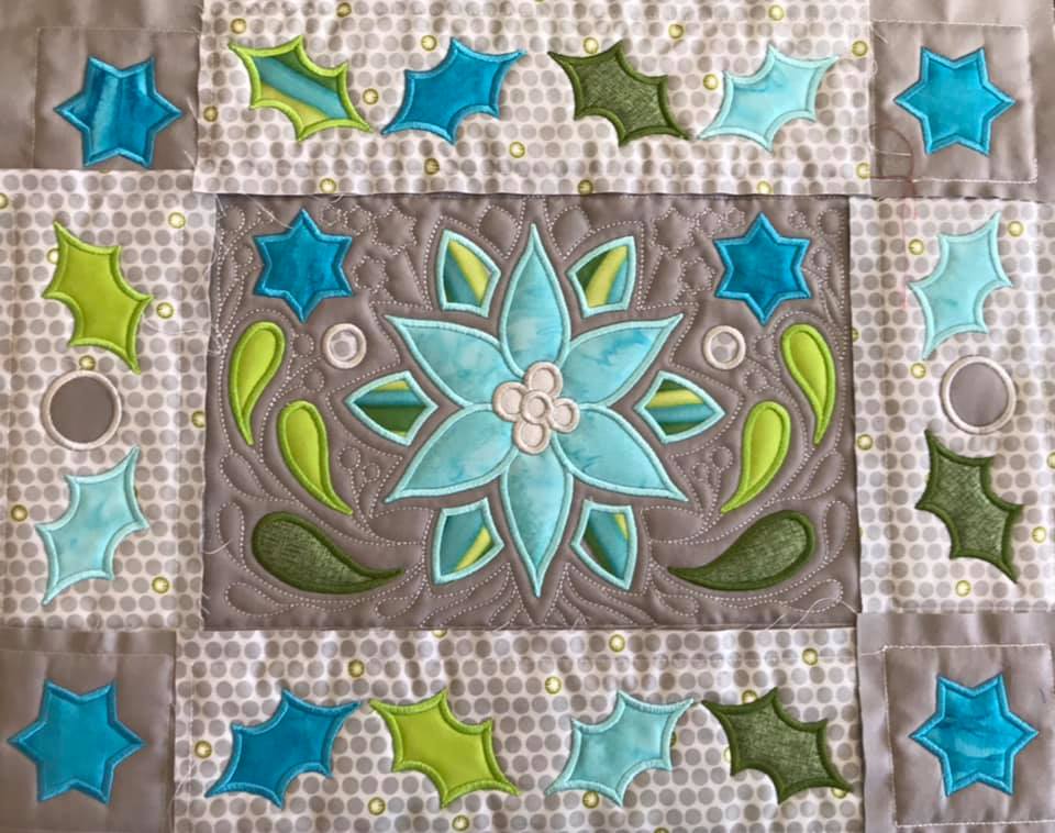 BOW Christmas Wonder Mystery Quilt Block 8 - Sweet Pea Australia In the hoop machine embroidery designs. in the hoop project, in the hoop embroidery designs, craft in the hoop project, diy in the hoop project, diy craft in the hoop project, in the hoop embroidery patterns, design in the hoop patterns, embroidery designs for in the hoop embroidery projects, best in the hoop machine embroidery designs perfect for all hoops and embroidery machines