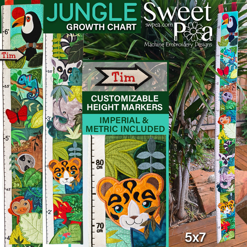 Jungle Growth Chart 5x7 | Sweet Pea.