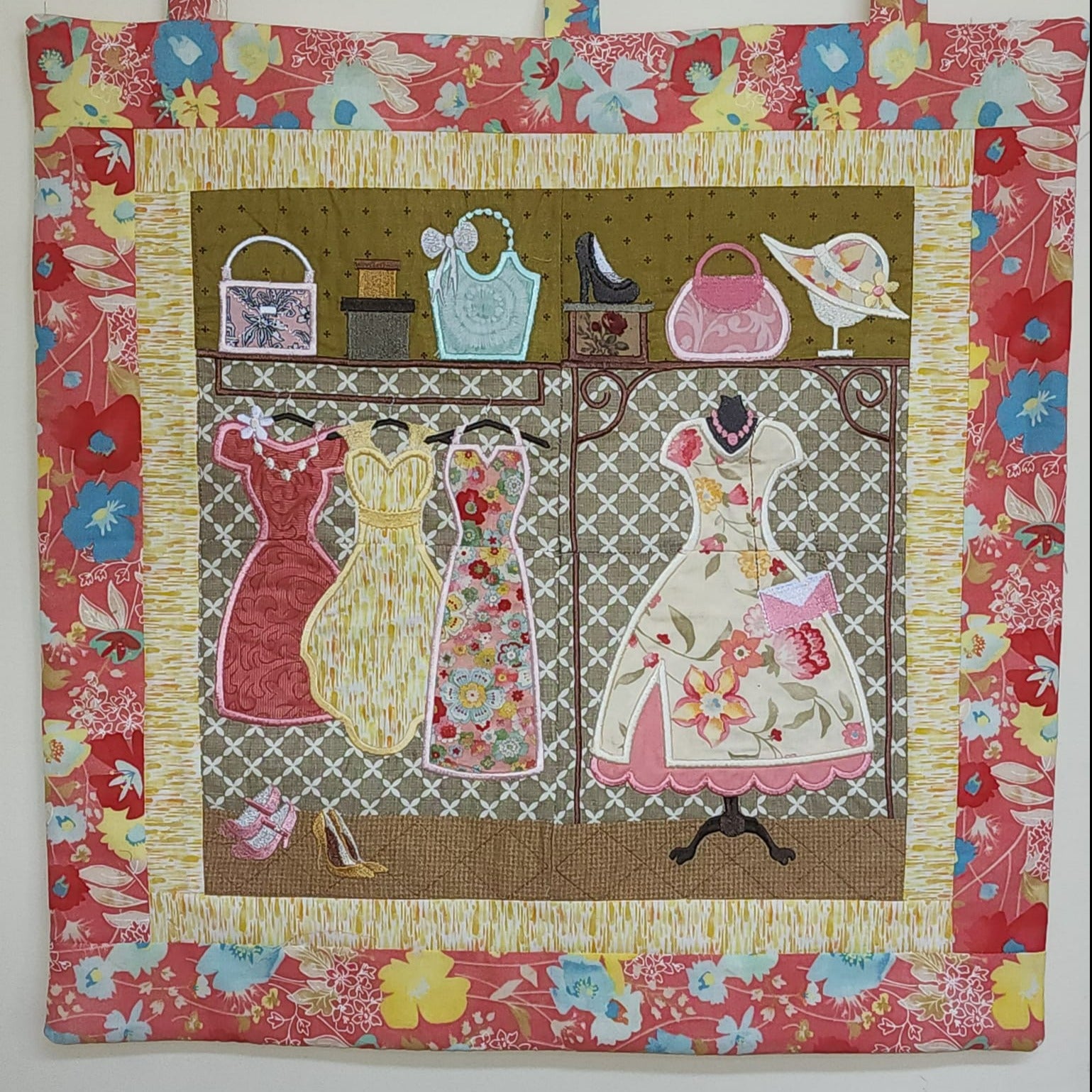 Dress Boutique Scene Hanger 4x4 5x5 6x6 7x7 In the hoop machine embroidery designs