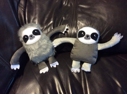In The Hoop Embroidery - Seth the Sloth Stuffed Toy