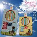 Kookaburra Laundry and Peg Bag 5x7, 6x10, 7x12 and 9.5x14 - Sweet Pea