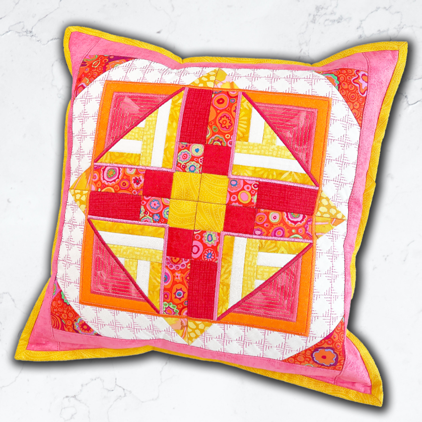 Labyrinth Geometric Cushion 5x5 6x6 7x7 8x8 In the hoop machine embroidery designs