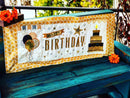Happy Birthday Table Runner 5x7 6x10 8x12 - Sweet Pea