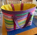 Strip Tote Bag 5x7 6x10 7x12 - Sweet Pea In The Hoop Machine Embroidery Design