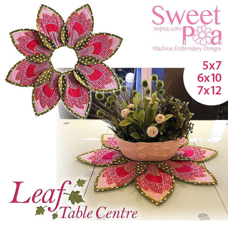 Leaf Table Centre 5x7 6x10 7x12 - Sweet Pea
