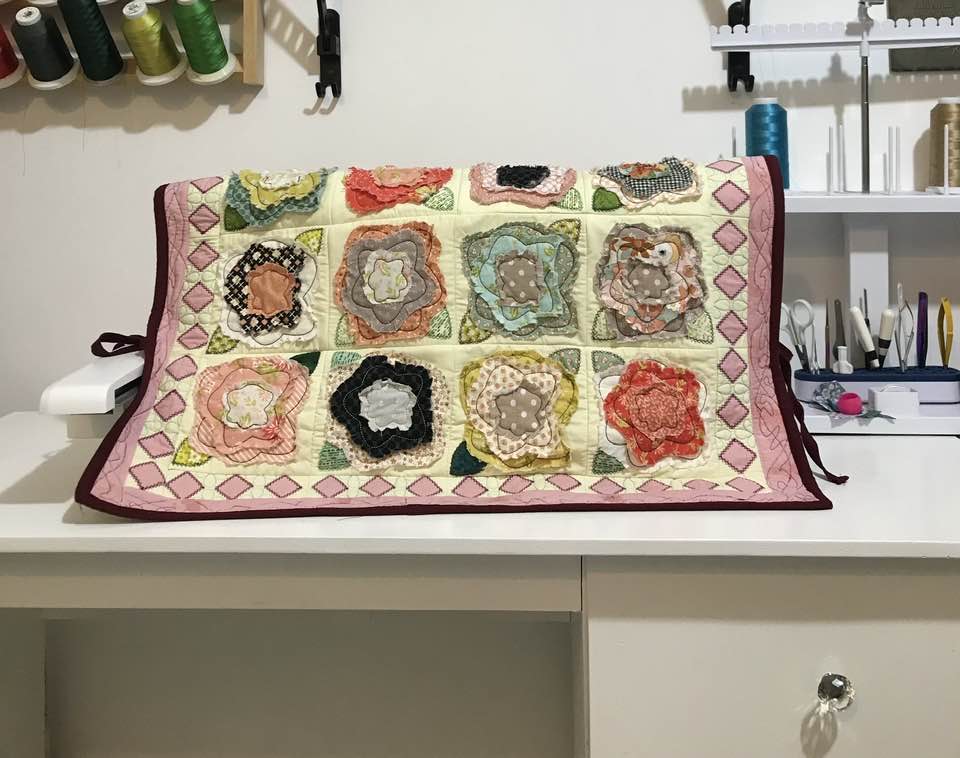 Rose Quilt -twelve embroidered quilt on sale blocks