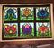 Stained Glass Blocks and Runner/Hanger 4x4 5x5 6x6 - Sweet Pea