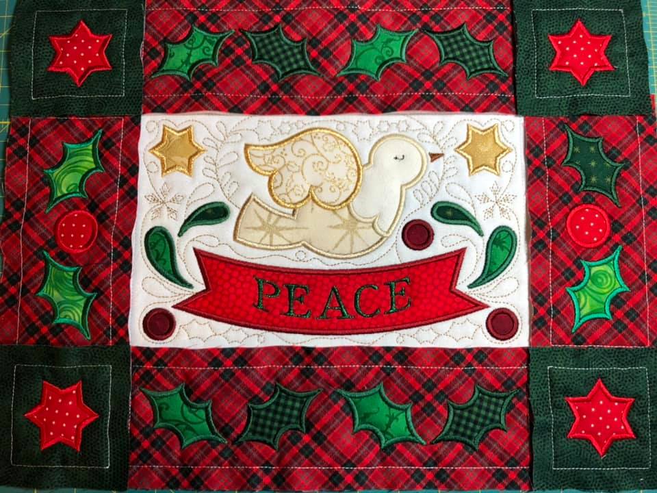 BOW Christmas Wonder Mystery Quilt Block 12 - Sweet Pea Australia In the hoop machine embroidery designs. in the hoop project, in the hoop embroidery designs, craft in the hoop project, diy in the hoop project, diy craft in the hoop project, in the hoop embroidery patterns, design in the hoop patterns, embroidery designs for in the hoop embroidery projects, best in the hoop machine embroidery designs perfect for all hoops and embroidery machines