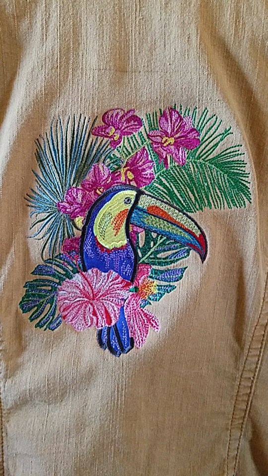 Toucan and Hibiscus Embroidery Set - Sweet Pea